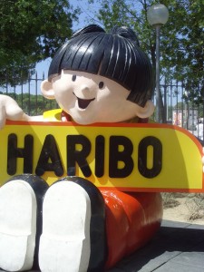 El símbolo de Haribo en la entrada del museo.
